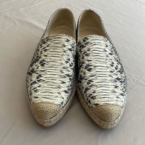 Stuart Weitzman Snake Print Espadrilles